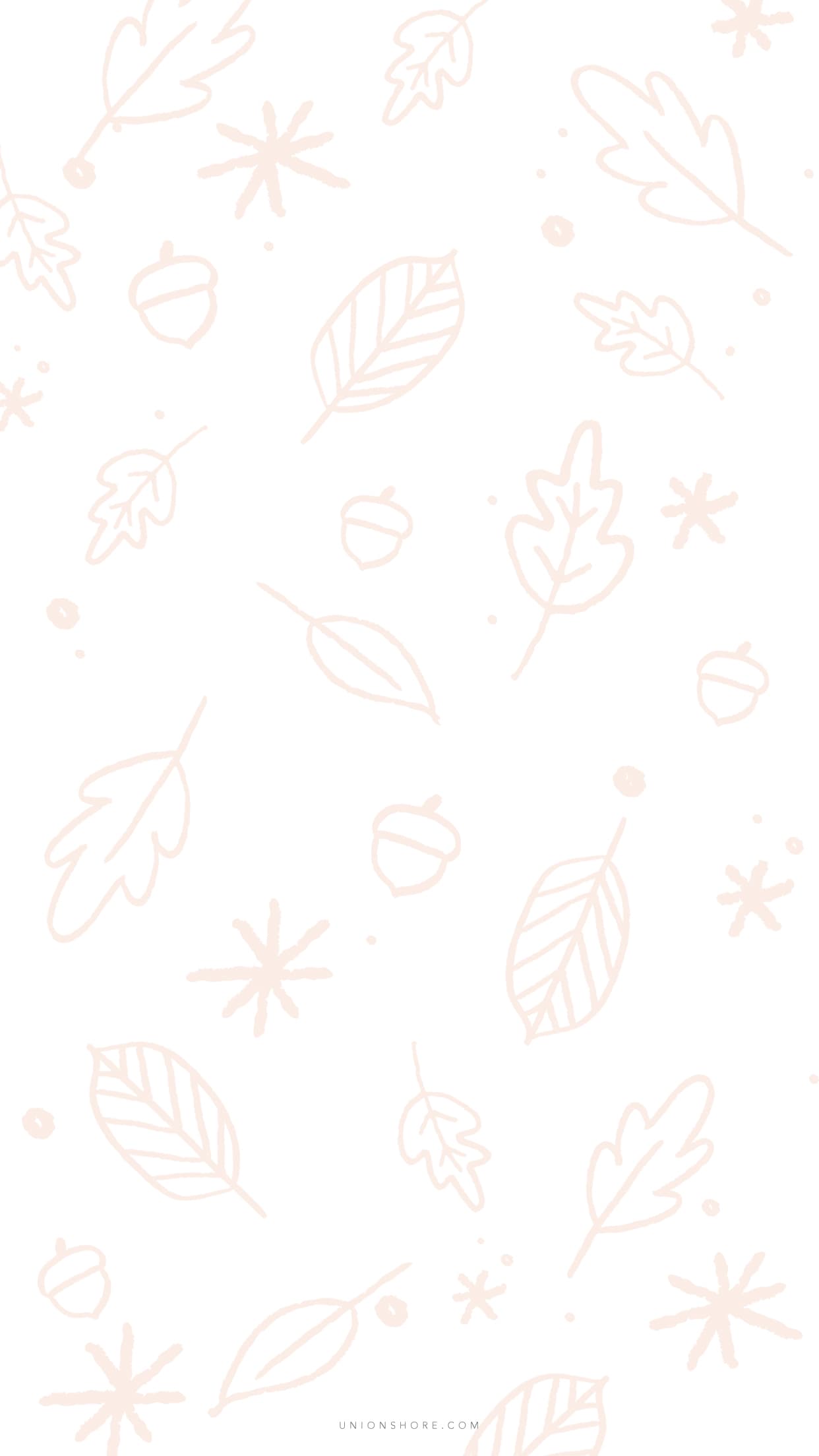 Leaves Phone pattern white