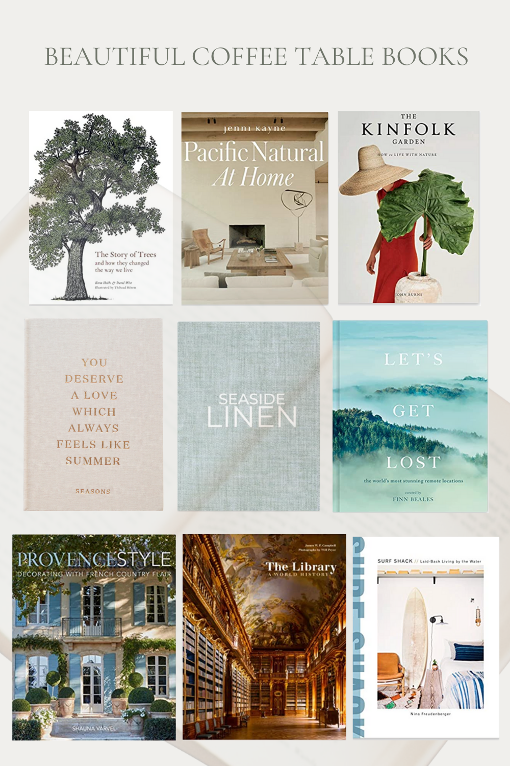 Nine beautiful coffee table books