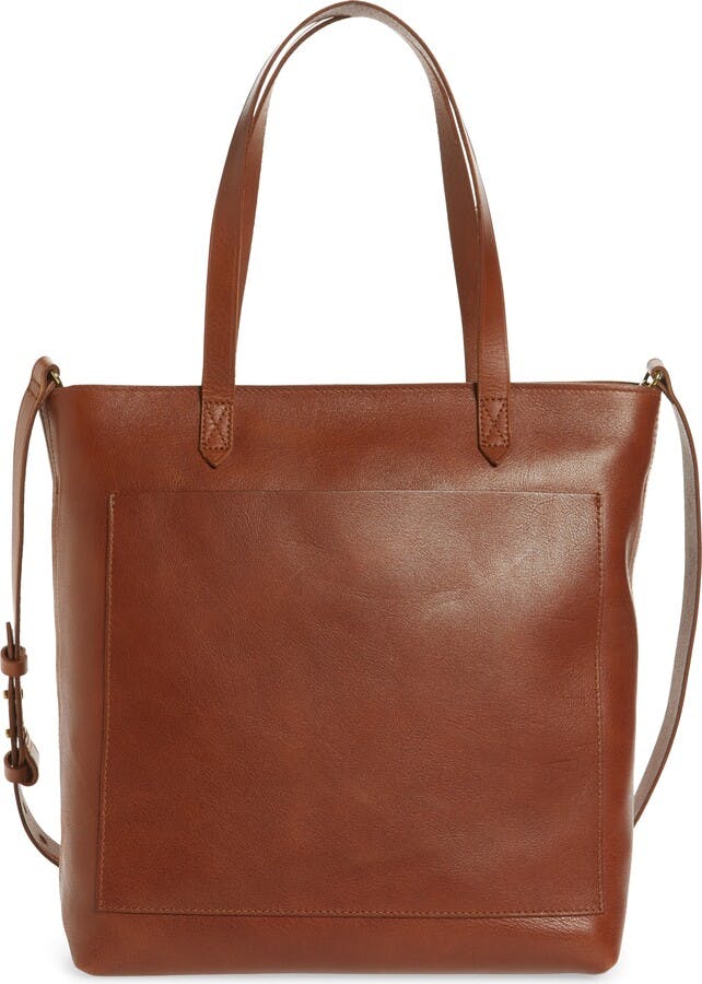 Madewell The Zip Top Medium Transport Leather Tote